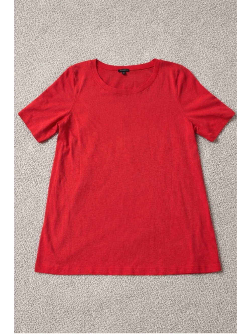 Talbots Red Short Sleeve Knit Top XL Classic Crew Neck Casual Tee